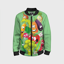 Бомбер детский Правильное питание, цвет: 3D-черный