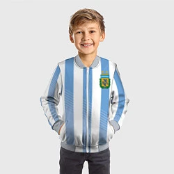 Бомбер детский Сборная Аргентины: ЧМ-2018, цвет: 3D-серый — фото 2