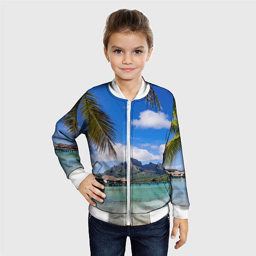 Детский бомбер Бора-Бора / 3D-Белый – фото 4