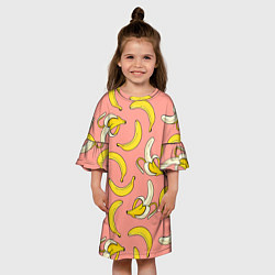 Платье клеш для девочки Банан 1, цвет: 3D-принт — фото 2