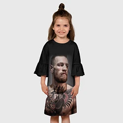 Платье клеш для девочки Conor McGregor, цвет: 3D-принт — фото 2