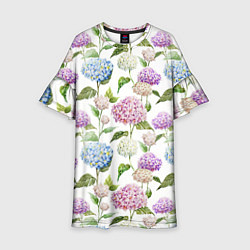 Платье клеш для девочки Цветы и бабочки 4, цвет: 3D-принт