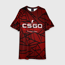 Платье клеш для девочки Cs:go - Crimson Web Style Factory New Кровавая пау, цвет: 3D-принт