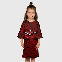 Платье клеш для девочки Cs:go - Crimson Web Style Factory New Кровавая пау, цвет: 3D-принт — фото 2