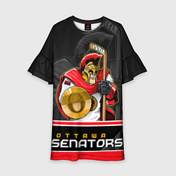 Платье клеш для девочки Ottawa Senators, цвет: 3D-принт
