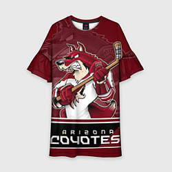 Платье клеш для девочки Arizona Coyotes, цвет: 3D-принт