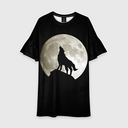 Платье клеш для девочки Moon Wolf, цвет: 3D-принт