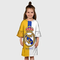 Платье клеш для девочки Real Madrid CF, цвет: 3D-принт — фото 2