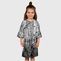 Платье клеш для девочки Березовая роща, цвет: 3D-принт — фото 2