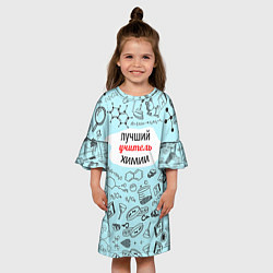 Платье клеш для девочки Happy teacher`s day, цвет: 3D-принт — фото 2