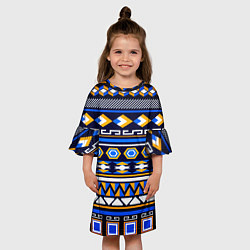 Платье клеш для девочки Этнический узор, цвет: 3D-принт — фото 2