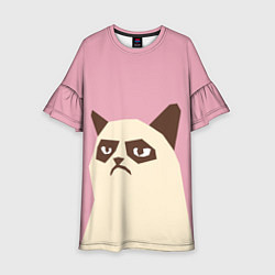 Детское платье Grumpy cat pink