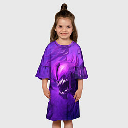 Платье клеш для девочки Bane Purple, цвет: 3D-принт — фото 2
