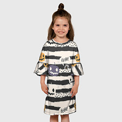 Платье клеш для девочки Хэллуин 5, цвет: 3D-принт — фото 2
