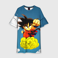 Платье клеш для девочки Small Goku, цвет: 3D-принт