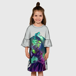 Платье клеш для девочки Death Prophet Magic, цвет: 3D-принт — фото 2
