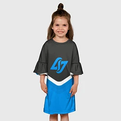 Платье клеш для девочки CLG Uniform, цвет: 3D-принт — фото 2