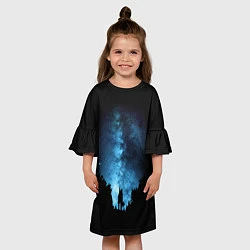 Платье клеш для девочки Млечный путь, цвет: 3D-принт — фото 2