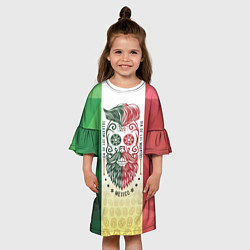 Платье клеш для девочки Мексика, цвет: 3D-принт — фото 2