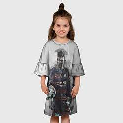 Платье клеш для девочки Lionel Messi, цвет: 3D-принт — фото 2