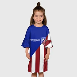 Платье клеш для девочки FC Atletico Madrid, цвет: 3D-принт — фото 2