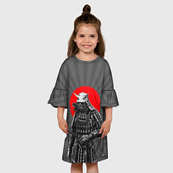 Платье клеш для девочки Мертвый самурай, цвет: 3D-принт — фото 2