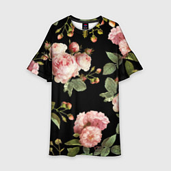 Платье клеш для девочки TOP Roses, цвет: 3D-принт