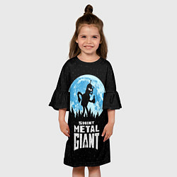 Платье клеш для девочки Bender Metal Giant, цвет: 3D-принт — фото 2