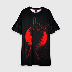Платье клеш для девочки Zombie Rock, цвет: 3D-принт
