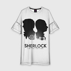 Платье клеш для девочки Sherlock Edition, цвет: 3D-принт