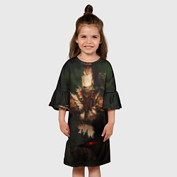 Платье клеш для девочки Пугало, цвет: 3D-принт — фото 2