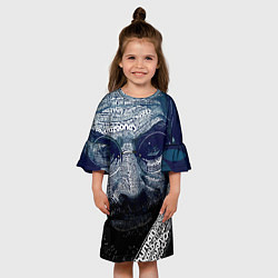 Платье клеш для девочки Стив Джобс, цвет: 3D-принт — фото 2