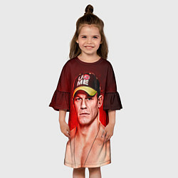 Платье клеш для девочки John Cena: Flame, цвет: 3D-принт — фото 2