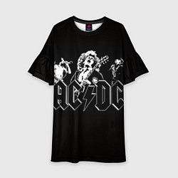 Платье клеш для девочки AC/DC: Mono, цвет: 3D-принт