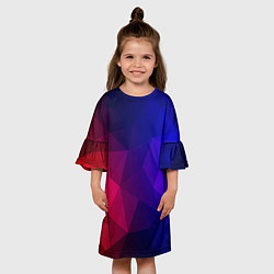 Платье клеш для девочки Red&Blue, цвет: 3D-принт — фото 2