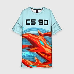 Платье клеш для девочки CS GO: AR Style, цвет: 3D-принт