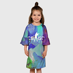 Платье клеш для девочки CS:GO Surface Hardening, цвет: 3D-принт — фото 2