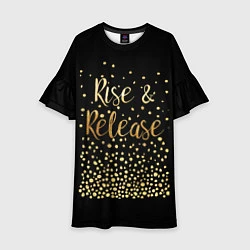 Платье клеш для девочки Rise & Release, цвет: 3D-принт