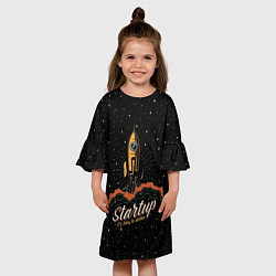 Платье клеш для девочки Startup Space, цвет: 3D-принт — фото 2