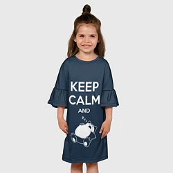 Платье клеш для девочки Keep Calm & Zzz, цвет: 3D-принт — фото 2