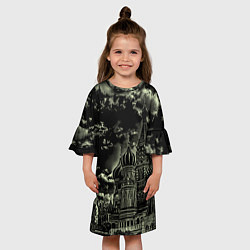 Платье клеш для девочки Dark Kremlin, цвет: 3D-принт — фото 2