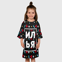 Платье клеш для девочки Илья, цвет: 3D-принт — фото 2
