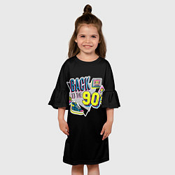 Платье клеш для девочки Назад в 90-е!, цвет: 3D-принт — фото 2