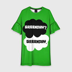 Платье клеш для девочки Green Day Clouds, цвет: 3D-принт