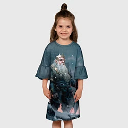 Платье клеш для девочки Witcher gwent 7, цвет: 3D-принт — фото 2