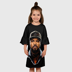 Платье клеш для девочки Ice Cube, цвет: 3D-принт — фото 2