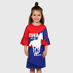 Платье клеш для девочки CSKA est. 1911, цвет: 3D-принт — фото 2
