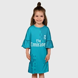 Платье клеш для девочки Real Madrid, цвет: 3D-принт — фото 2