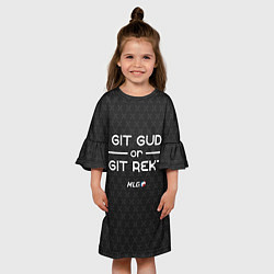 Платье клеш для девочки MLG Git Gud or Git Rekt, цвет: 3D-принт — фото 2