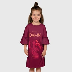 Платье клеш для девочки Damn: Sin down be humble, цвет: 3D-принт — фото 2